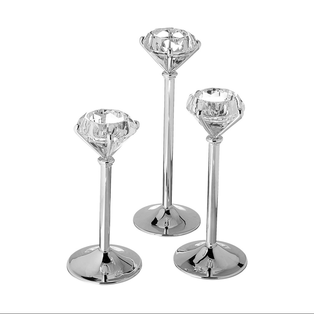 3 Diamond Shaped Tea Light Holders 💎